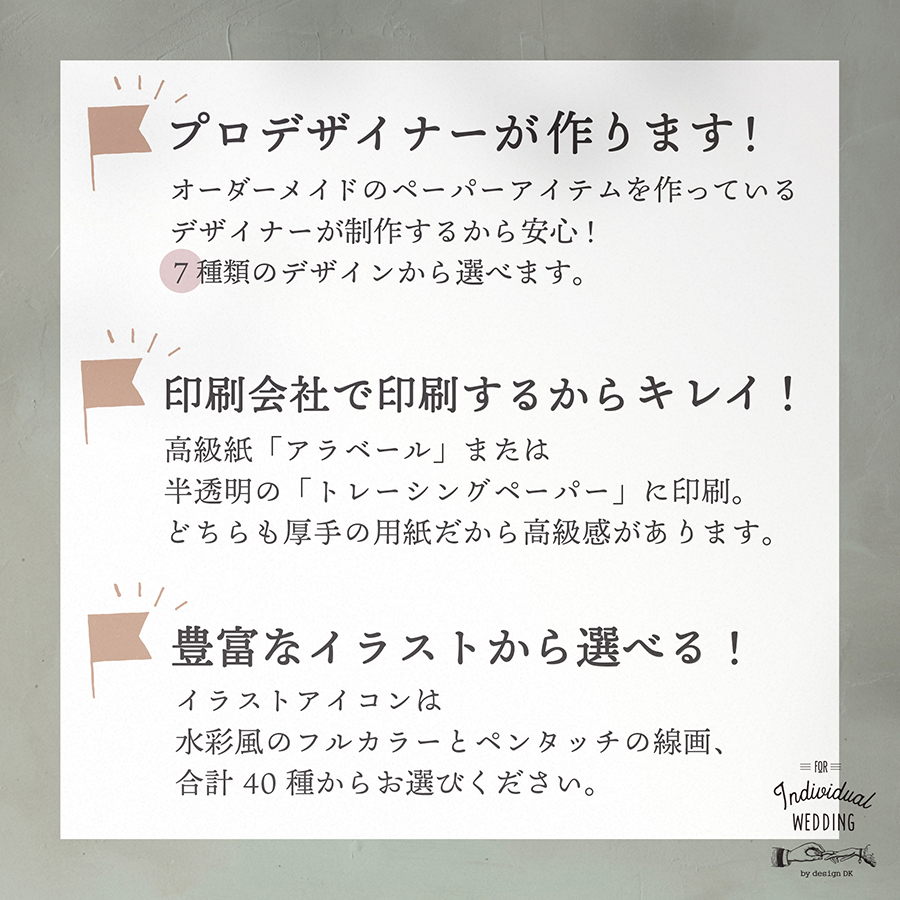 セミオーダー タイムラインカード　03：フラワー